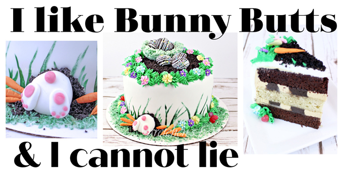 Easter Bunny Butt Cake