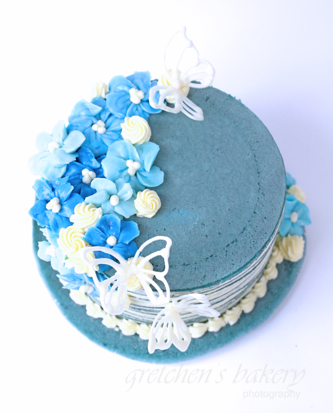 Vegan Crepe Cake ~ Blue Butterfly Pea Flower