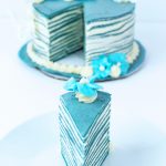 Vegan Crepe Cake ~ Blue Butterfly Pea Flower