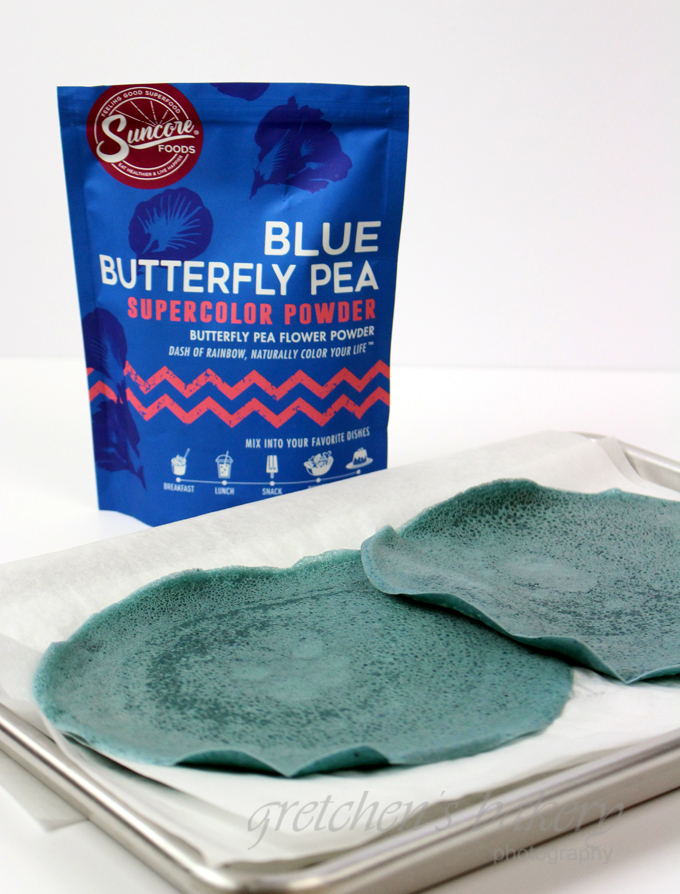 Vegan Crepe Cake ~ Blue Butterfly Pea Flower