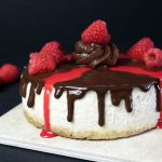 NY Style Vegan Chocolate Raspberry Cheesecake
