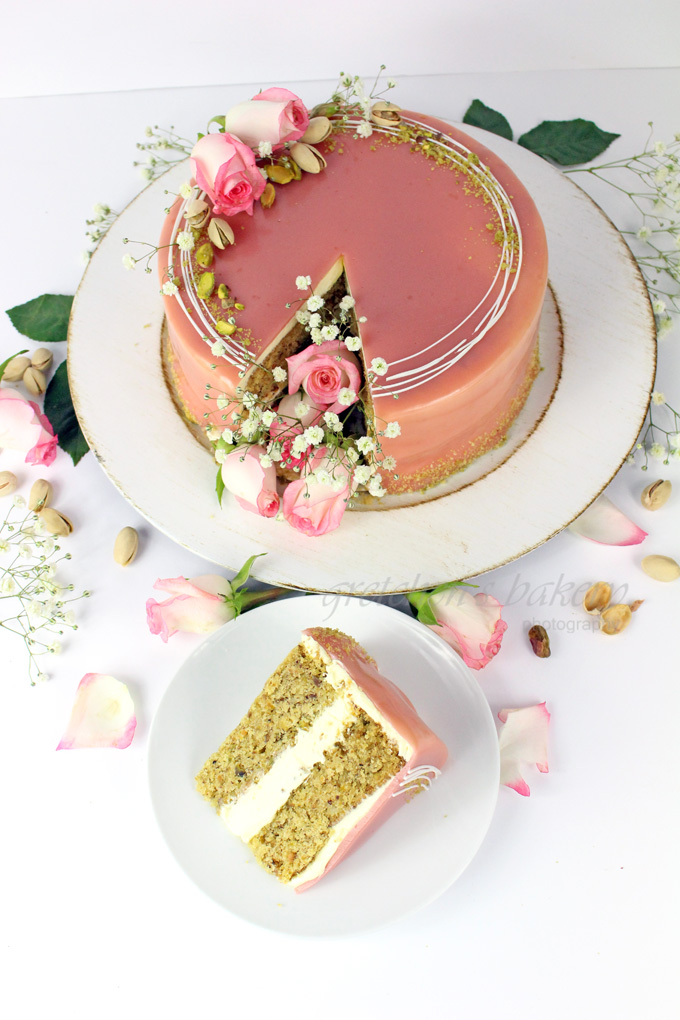 Pistachio Rose Cake