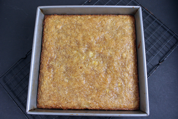 Butterscotch Banana Blondies ~ Vegan