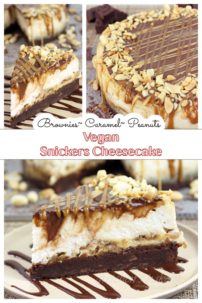 Vegan Snickers Cheesecake