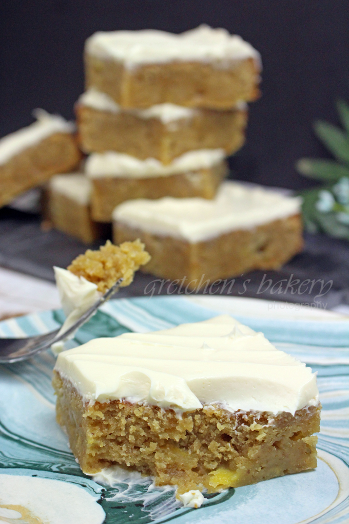 Butterscotch Banana Blondies ~ Vegan