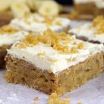 Butterscotch Banana Blondies ~ Vegan