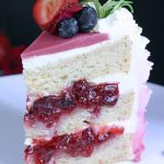 Strawberry Vanilla Ruffle Cake