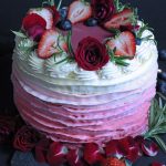 Strawberry Vanilla Ruffle Cake