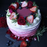 Strawberry Vanilla Ruffle Cake