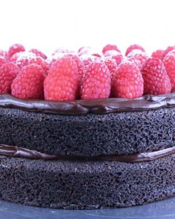 Chocolate Raspberry Truffle Cake