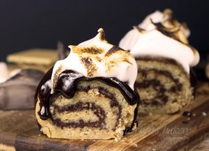 S'Mores Cake Roll ~ Vegan