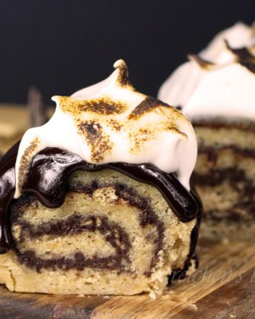 S'Mores Cake Roll ~ Vegan