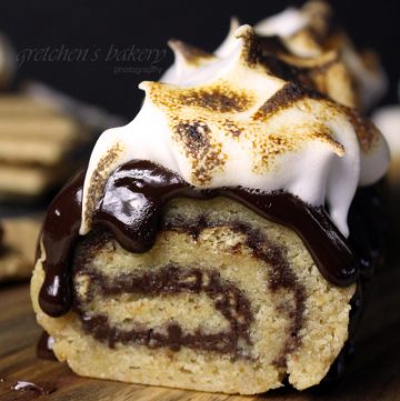 S'Mores Cake Roll ~ Vegan
