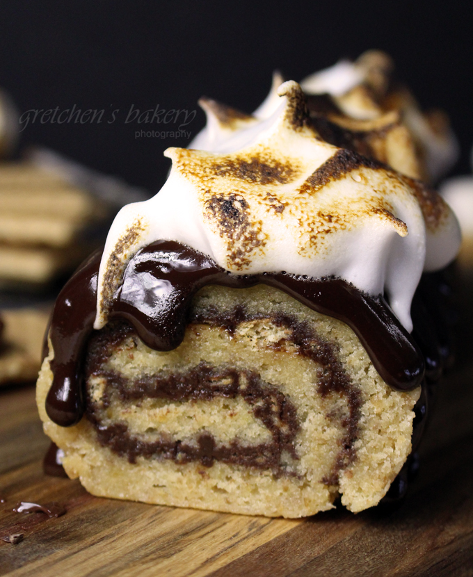 S'Mores Cake Roll ~ Vegan