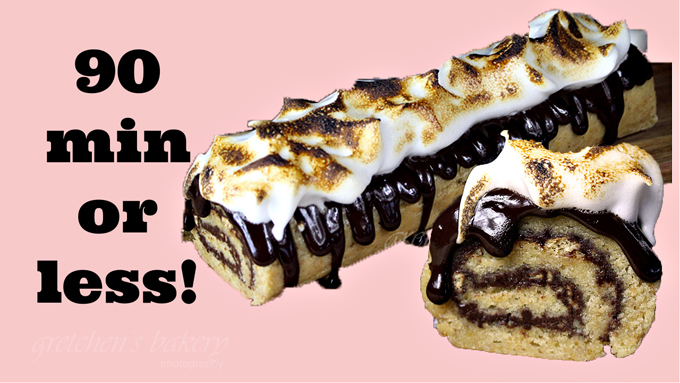 S'Mores Cake Roll ~ Vegan