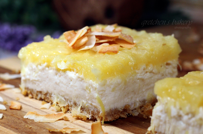 Piña Colada Cheesecake Bars