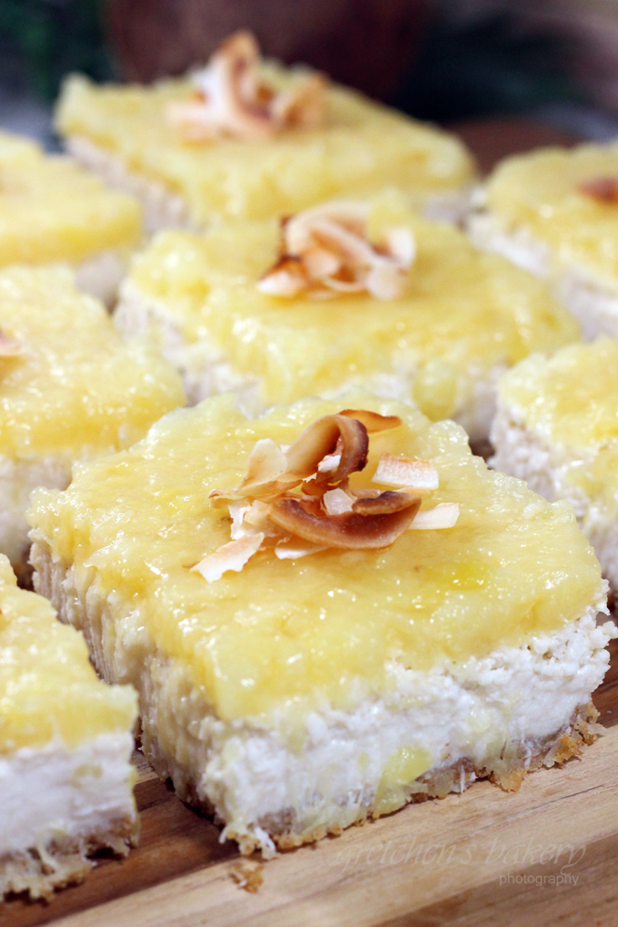Piña Colada Cheesecake Bars