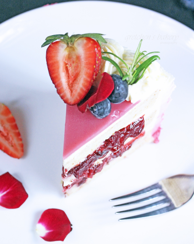 Strawberry Vanilla Ruffle Cake