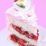 White Chocolate Strawberry Cake
