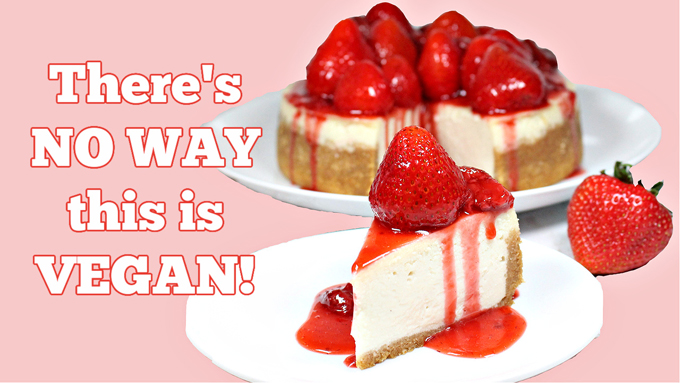 The Best Vegan Cheesecake Recipe Ever! Strawberry Cheesecake Recipe