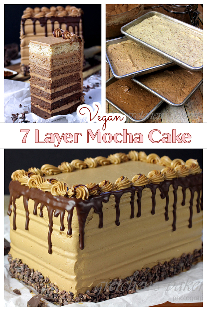 7 Layer Vegan Mocha cake