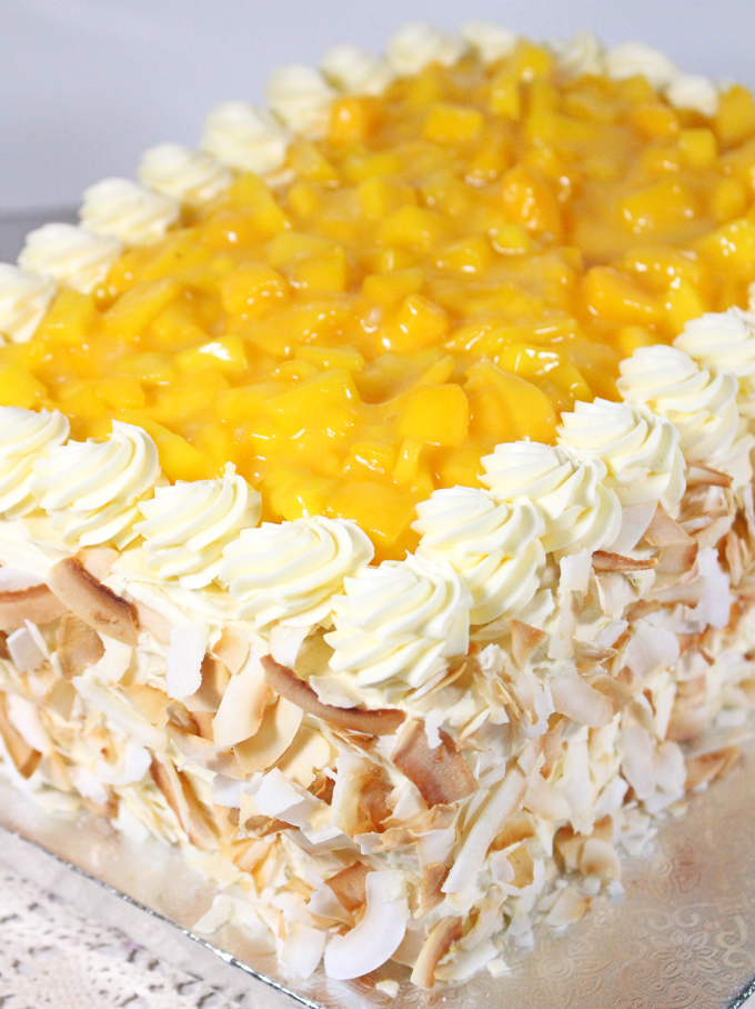 Coconut Mango Cream Cake