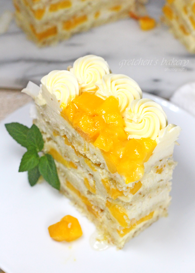 Coconut Mango Cream Cake