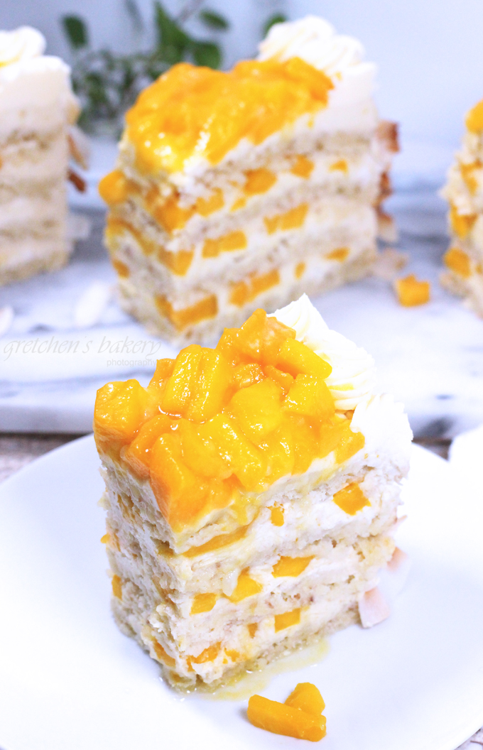 Coconut Mango Cream Cake