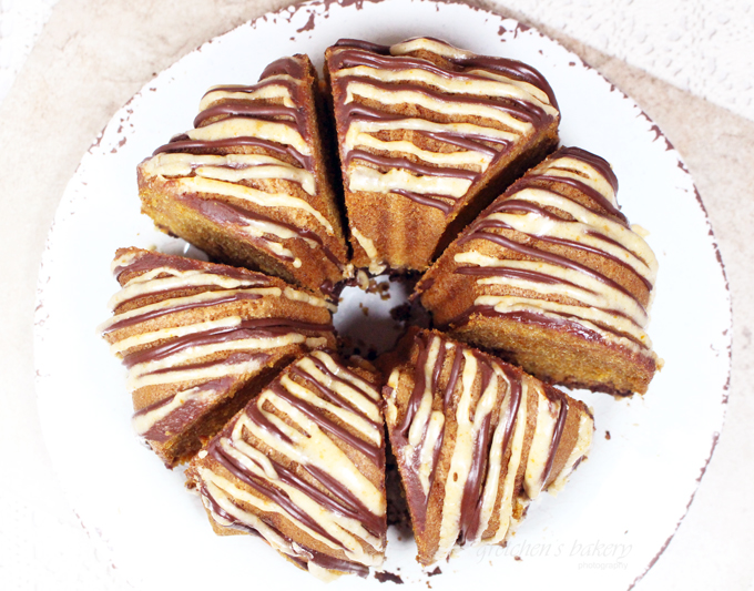 Chocolate Pumpkin Marble Cake