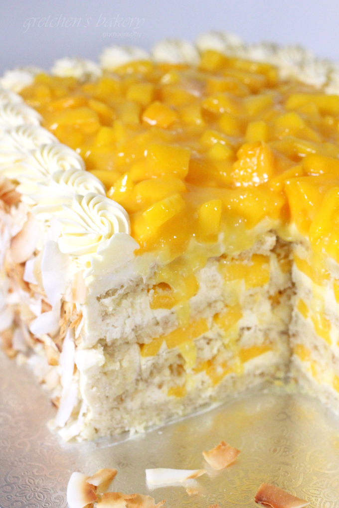 Coconut Mango Cream Cake