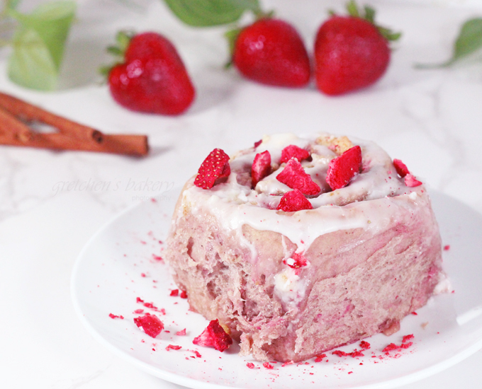 Strawberry Cheesecake Cinnamon Buns