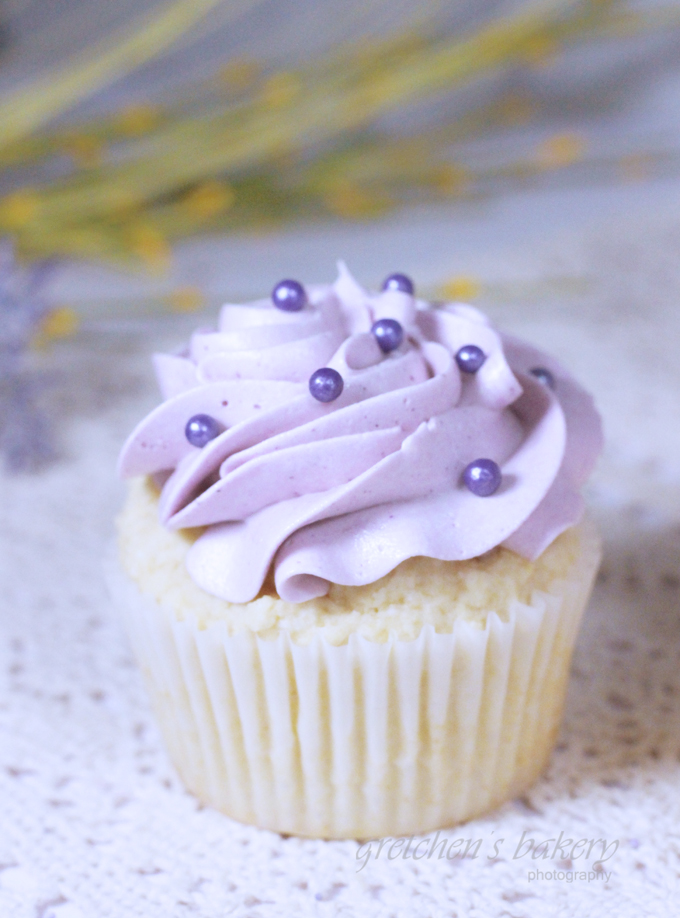 Lemon Ricotta Cupcakes with Lavender Frosting