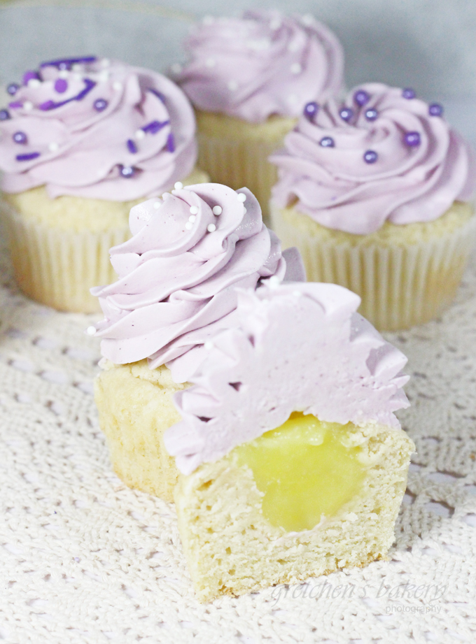 Lemon Ricotta Cupcakes with Lavender Frosting