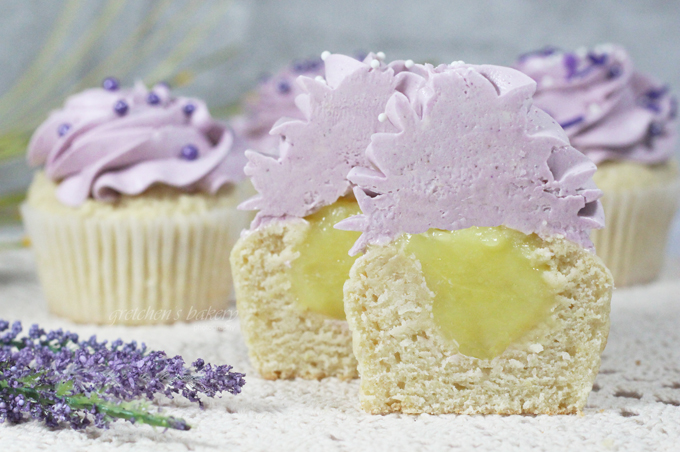 Lemon Ricotta Cupcakes with Lavender Frosting