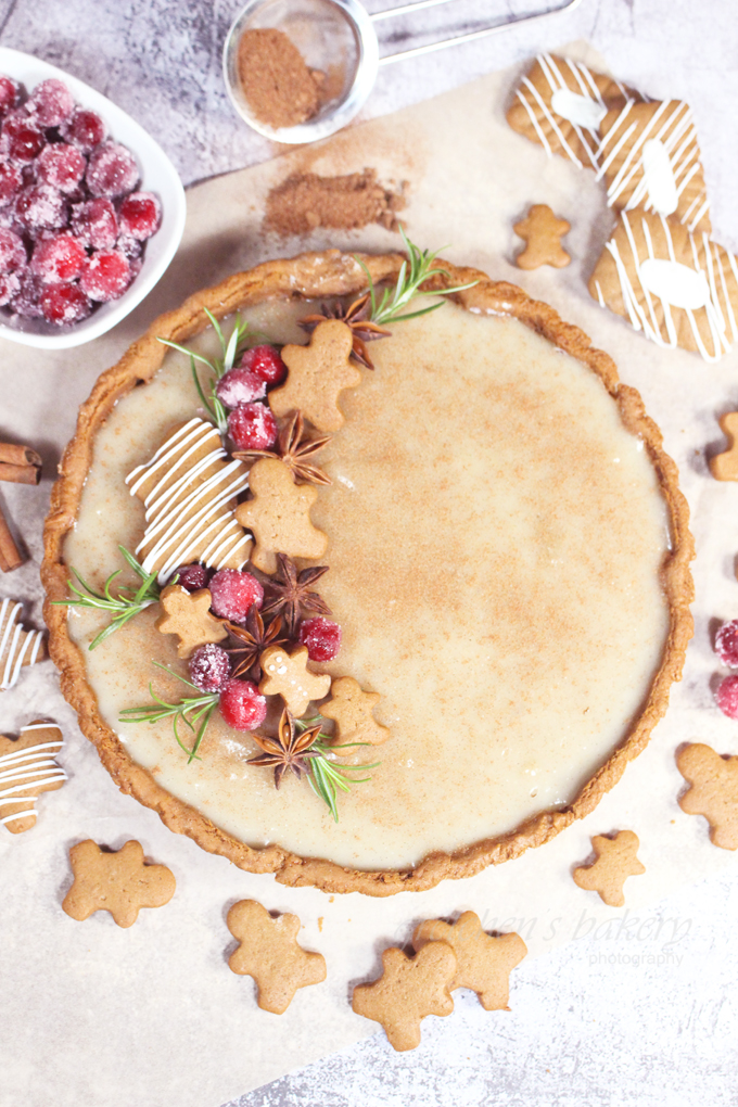 Eggnog Custard Tart