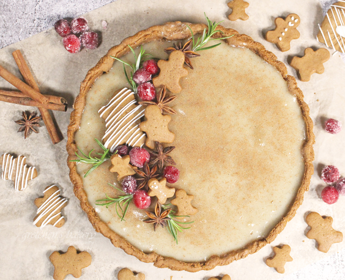 Eggnog Custard Tart