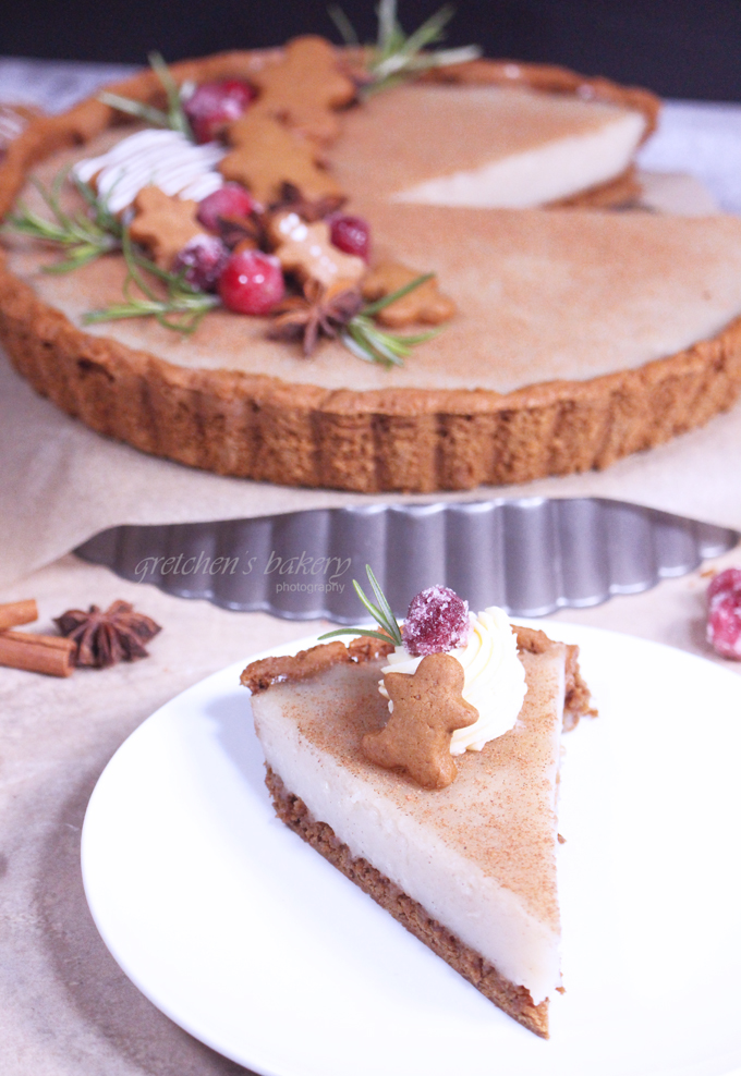 Eggnog Custard Tart