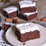 Wacky Gingerbread Cake with cream cheese icing