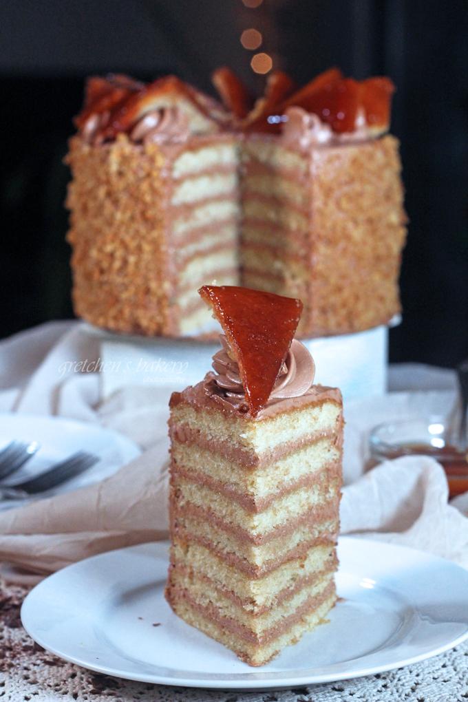 Dobos Torte~ The Original 7 Layer Cake