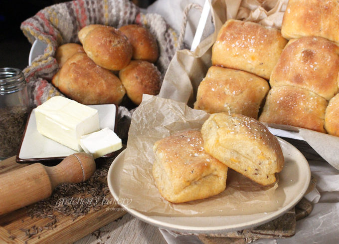 Parker House Dinner Rolls ~ Rye Cheese