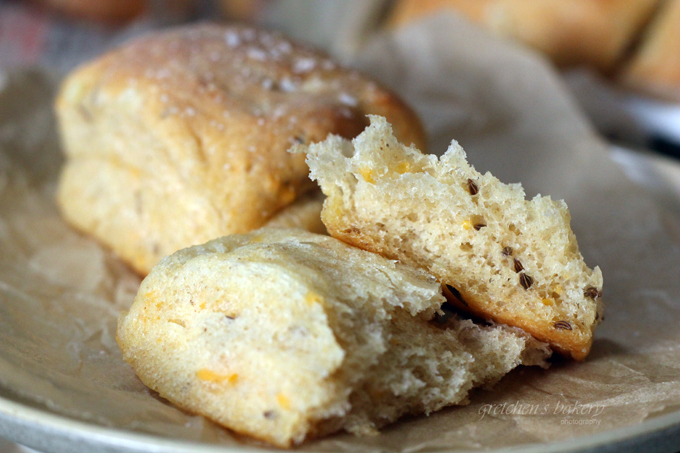 Parker House Dinner Rolls ~ Rye Cheese