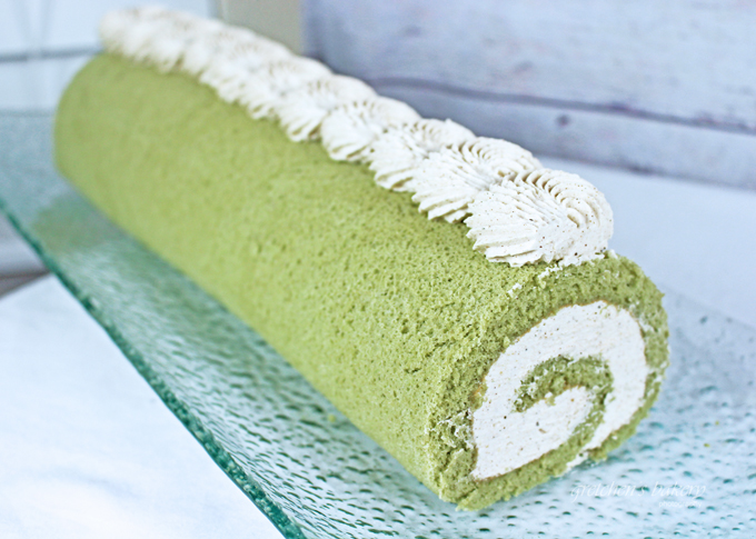 Matcha Cake with Chai Spiced Whipped Cream