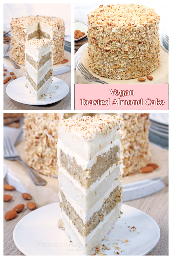 Toasted Almond Cake - Gretchen's Vegan Bakery