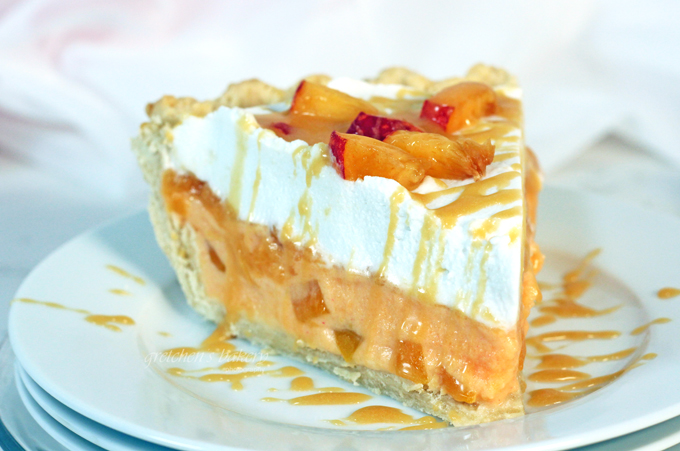 Peach Cream Pie - Gretchen's Vegan Bakery