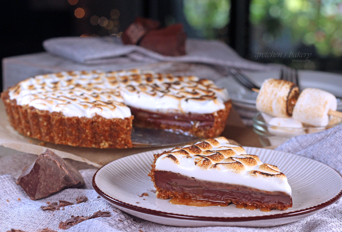 Biscoff Caramel S'mores Tart