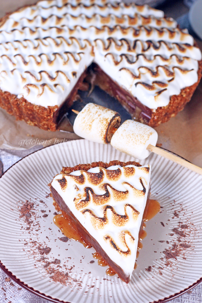 Biscoff Caramel S'mores Tart