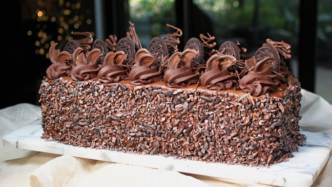 Double Fudge Chocolate 7 Layer Cake