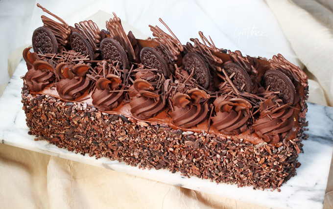 Double Fudge Chocolate 7 Layer Cake