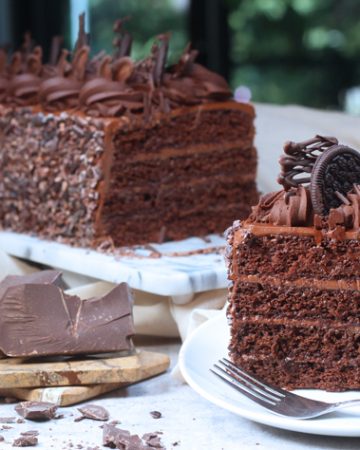 Double Fudge Chocolate 7 Layer Cake