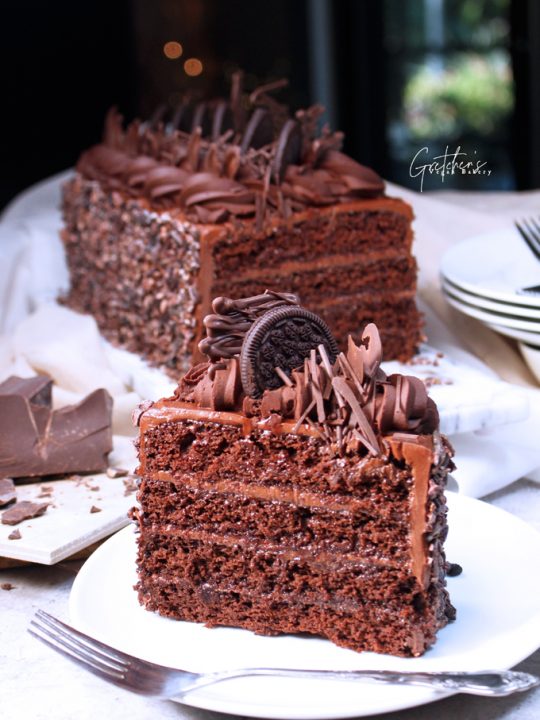 Double Fudge Chocolate 7 Layer Cake